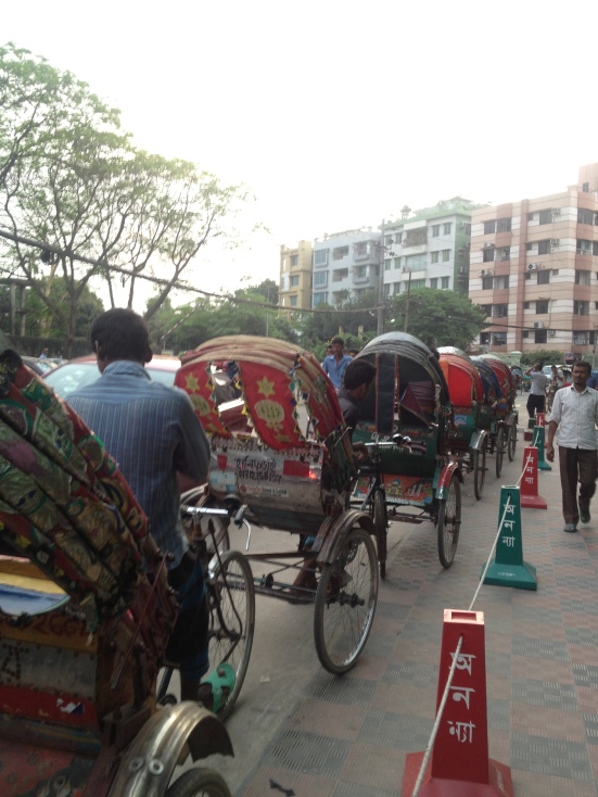 Rickshaws lined up